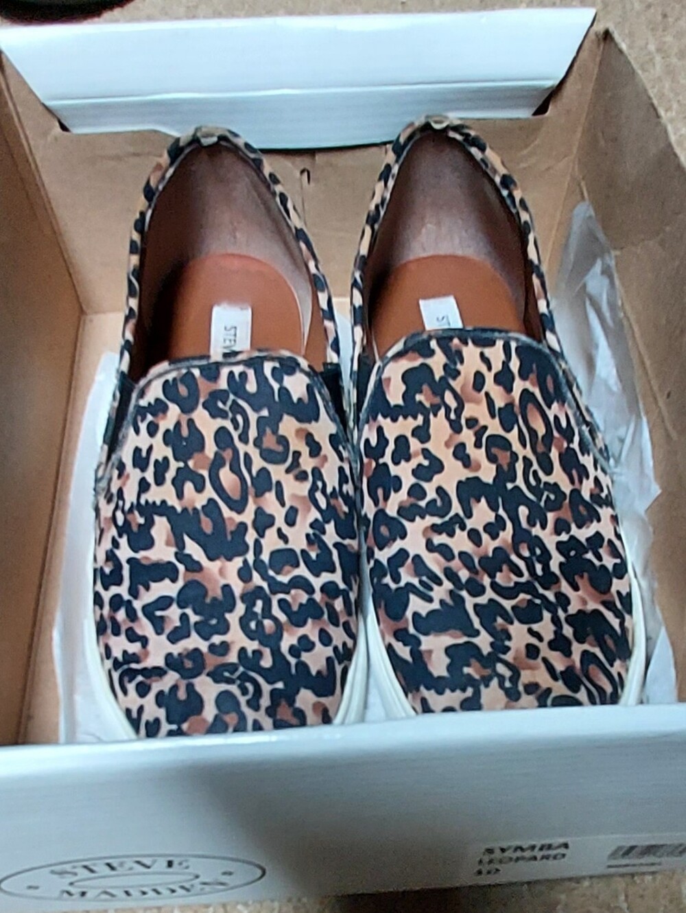Steve Madden Slip On Leopard Print Shoe Size 10 Cheetah Animal Casual